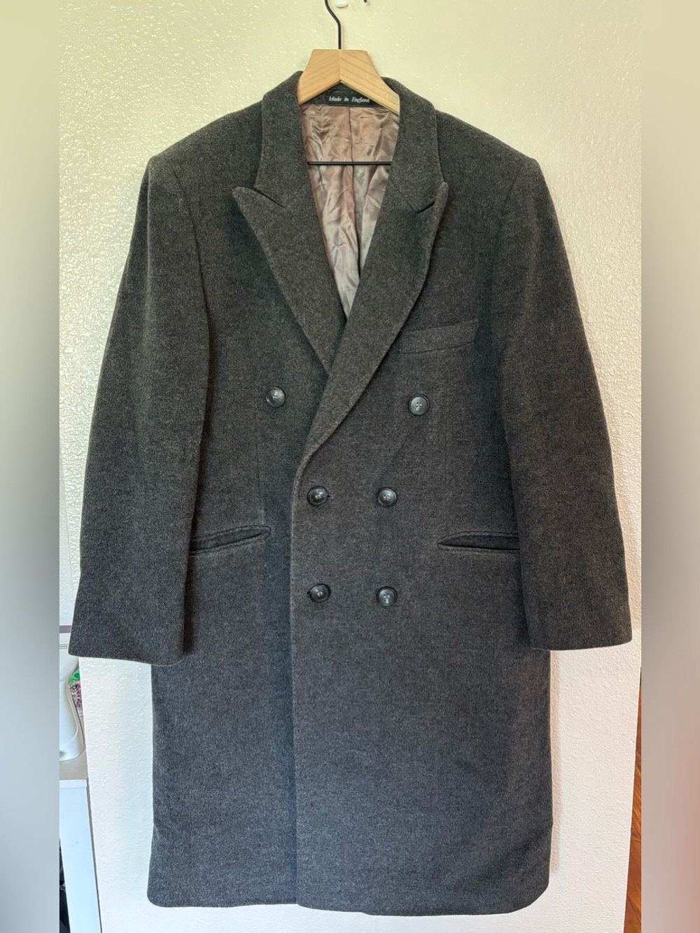 ADOLFO Vintage Men’s Cashmere Wool Blend Coat